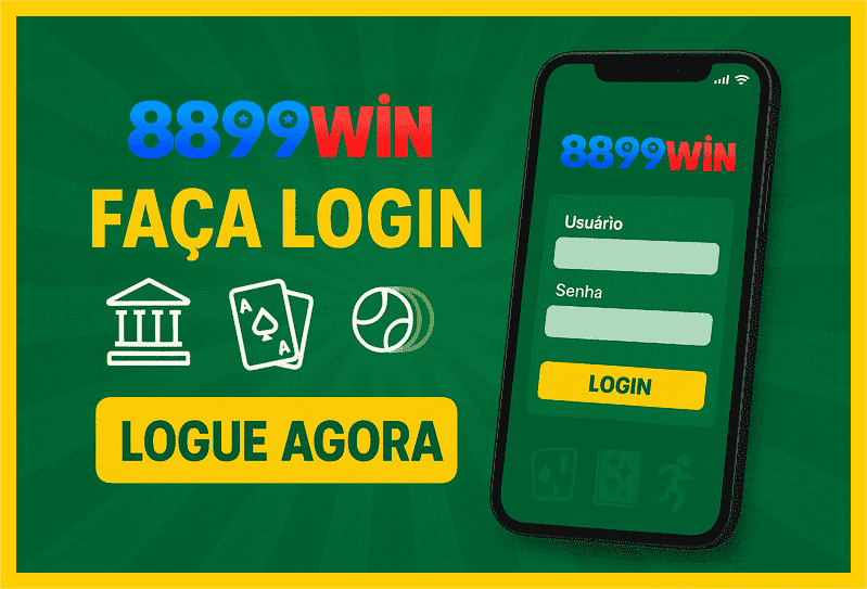 Imagem destacando login seguro na 8899WIN para novos usuários